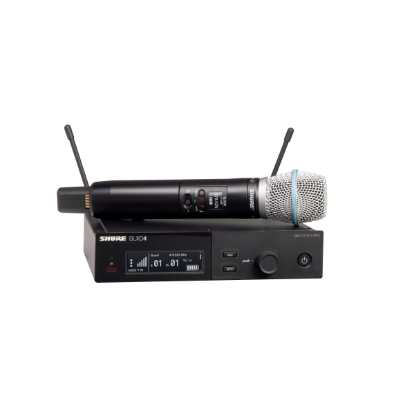 SHURE SLXD24E/B87A H56 одноканальная цифровая радиосистема с ручным передатчиком BETA87A 518-562MHz