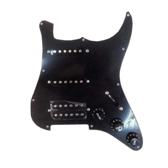 PARTS B19BK Накладка (пикгард) для электрогитары типа stratocaster,Вырезы: 3 сингла, 3 ручки, 1 пере