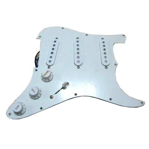 PARTS B19WH Накладка для электрогитары, типа star 3S + 2T + 1V + 3ручки + переключатель (комплект),