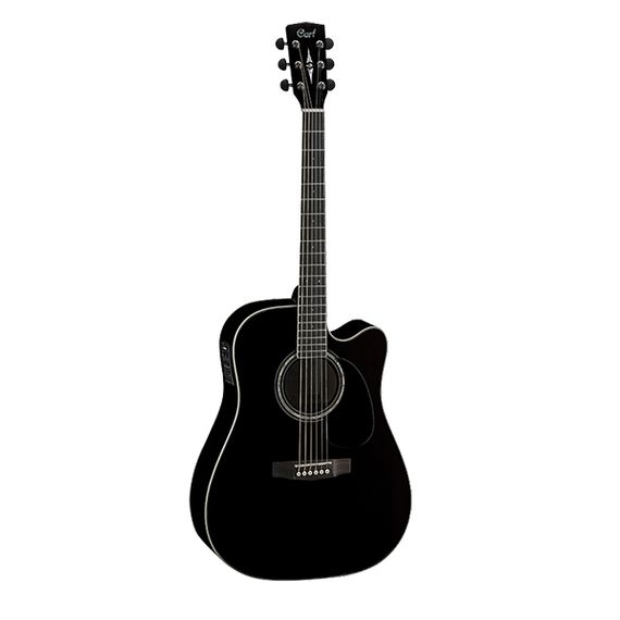 CORT MR710F-BK MR Series Электро-акустическая гитара, с вырезом, черная,Форма корпуса: дредноут