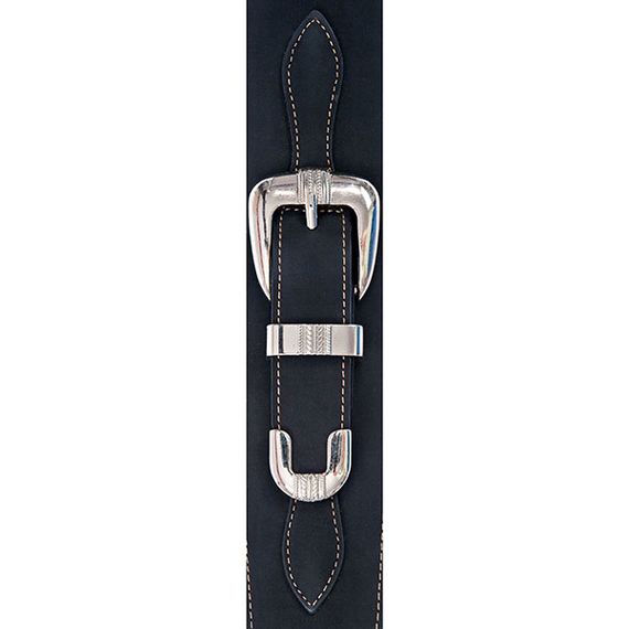 25LBB00 Belt Buckle Ремень для гитары, кожаный, черный, декоративная пряжка, Planet Waves