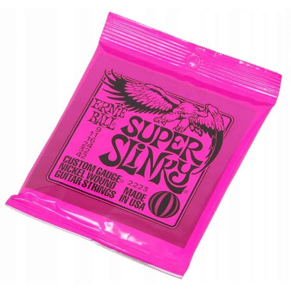 ERNIE BALL 2223 струны для электрогитары серии Nickel Wound Super Slinky (9-11-16-24w-32-42)