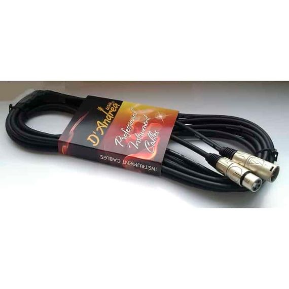 D'ANDREA MCF-20 шнур микрофонный , XLR (F) - XLR (M) , 6 метров , черный