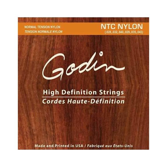 009350 NTC Nylon Комплект струн для классической гитары, среднее натяжение, Godin