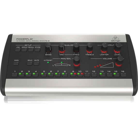 BEHRINGER P16-M цифровой микшер16 каналов ULTRANET в стерео, используется в системе мониторинга Powe