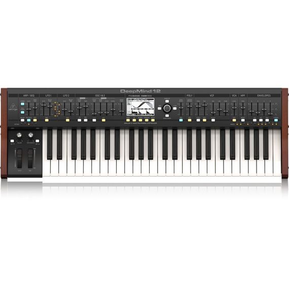 BEHRINGER DEEPMIND 12 синтезатор, аналоговые VCF и VCA, 49 клав,12 гол.полиф, 2 OCS, 2 LFO и 3 ADSR