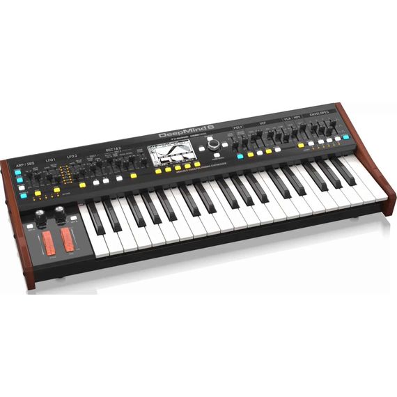 BEHRINGER DEEPMIND 6 синтезатор, аналоговые VCF и VCA, 37 клав,6 гол.полиф, 2 OCS, 2 LFO и 3 ADSR на