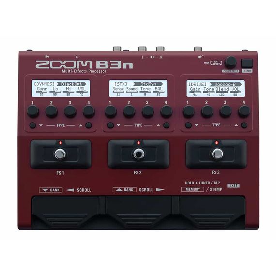 ZOOM B3n мульти педаль эффектов для бас гитары с встроенным эмулятором кабинета/БП в комплекте