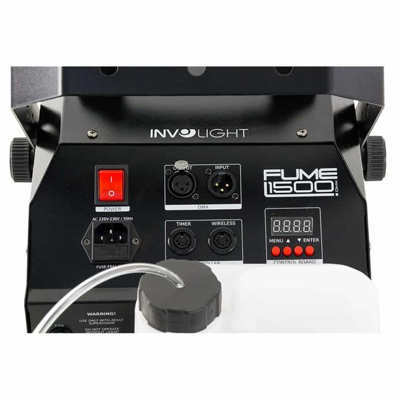 INVOLIGHT FUME1500DMX генератор дыма 1600Вт, беспроводной пульт ДУ, DMX 512-1канал