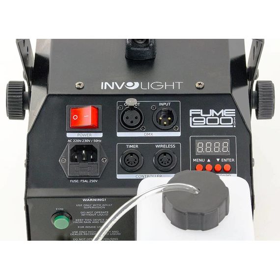 NVOLIGHT FUME900DMX генератор дыма 850Вт, беспроводной пульт ДУ, DMX 512-1канал