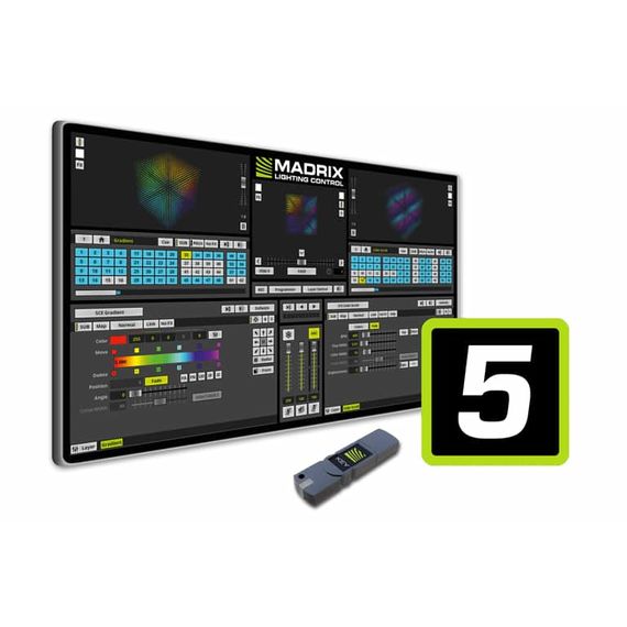 MADRIX MADRIX 5 KEY START программное обеспечение + USB KEY, 2 х DMX512, 64х64 DVI
