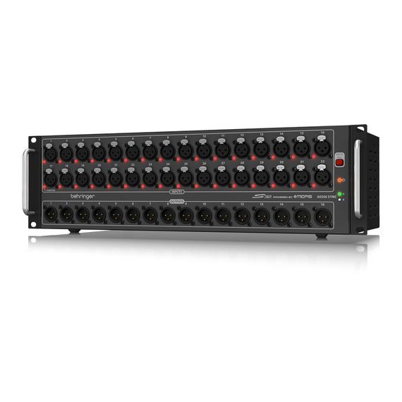 BEHRINGER S32 стейдж-бокс, 32 мик/лин входов, 16 лин выходов XLR, 2 x AES50, 2 x AES/EBU, ULTRANET,