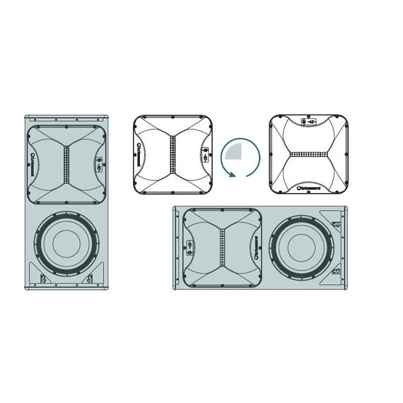 TURBOSOUND ATHENS TCS152/96-AN 2-полосная активная инсталл. АС, 15"+1.4" вращаемый волновод Dendritic 90°Hx60°V, усилитель 2500Вт