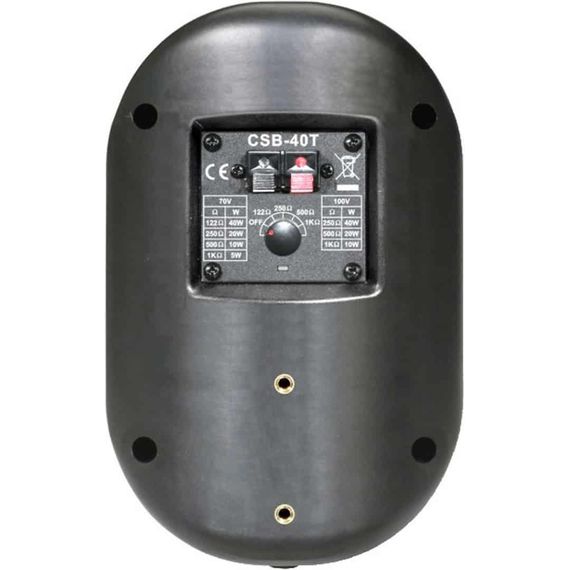 SHOW CSB-40T/BK широкполосная АС 70/100 В, 40 Вт, 90 дБ, динамик 4", черный
