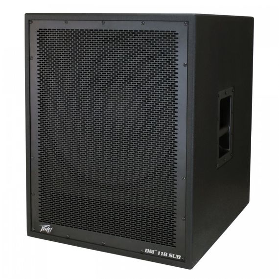 PEAVEY DM 118 Sub Сабвуфер активный.Мощность RMS/пик, Вт: 800.Звуковое давление (SPL 1 Вт/1 м), дБ: 95.Спикеры: 1 x 18”