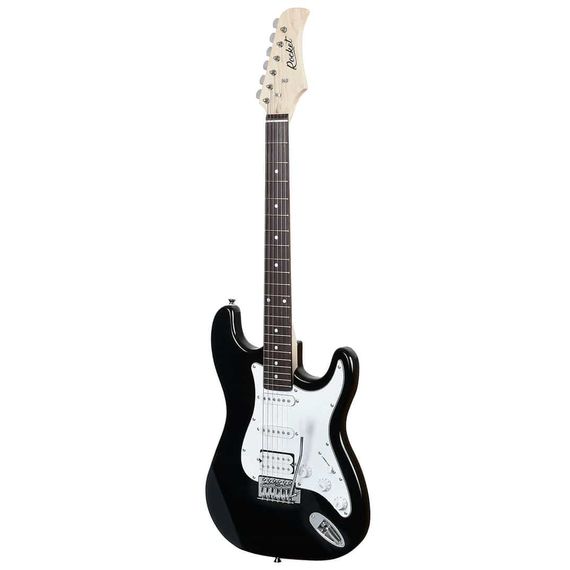 ROCKET ST-02 BK 39" Электрогитара тип корпуса – Stratocaster, корпус – липа, гриф – клён, 22 лада, накладка на гриф – палисандр, звукосниматели – 2 сингла + 1 хамбакер, регулировки - 1 громкость, 2 тона, 5-ти позиционный переключатель звукоснимателей, цве