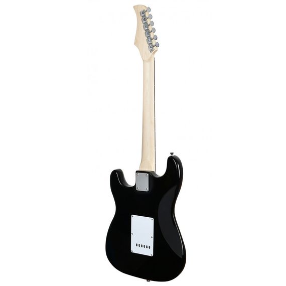 ROCKET ST-02 BK 39" Электрогитара тип корпуса – Stratocaster, корпус – липа, гриф – клён, 22 лада, накладка на гриф – палисандр, звукосниматели – 2 сингла + 1 хамбакер, регулировки - 1 громкость, 2 тона, 5-ти позиционный переключатель звукоснимателей, цве