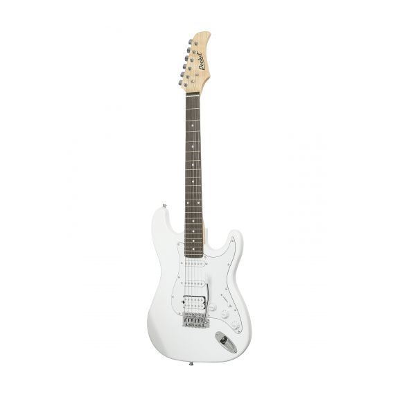 ROCKET ST-02 WH 39" Электрогитара тип корпуса – Stratocaster, корпус – липа, гриф – клён, 22 лада, накладка на гриф – палисандр, звукосниматели – 2 сингла + 1 хамбакер, регулировки - 1 громкость, 2 тона, 5-ти позиционный переключатель звукоснимателей, цве