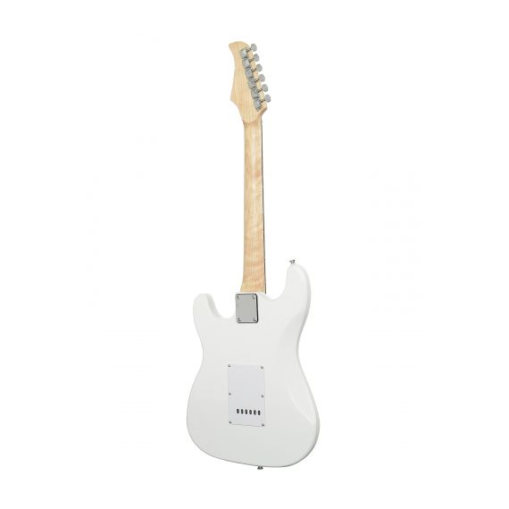 ROCKET ST-02 WH 39" Электрогитара тип корпуса – Stratocaster, корпус – липа, гриф – клён, 22 лада, накладка на гриф – палисандр, звукосниматели – 2 сингла + 1 хамбакер, регулировки - 1 громкость, 2 тона, 5-ти позиционный переключатель звукоснимателей, цве