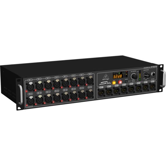 BEHRINGER S16 стейдж-бокс, 16 мик/лин входов, 8 лин выходов XLR, 2 x AES50, ULTRANET, 2 x ADAT, 2U