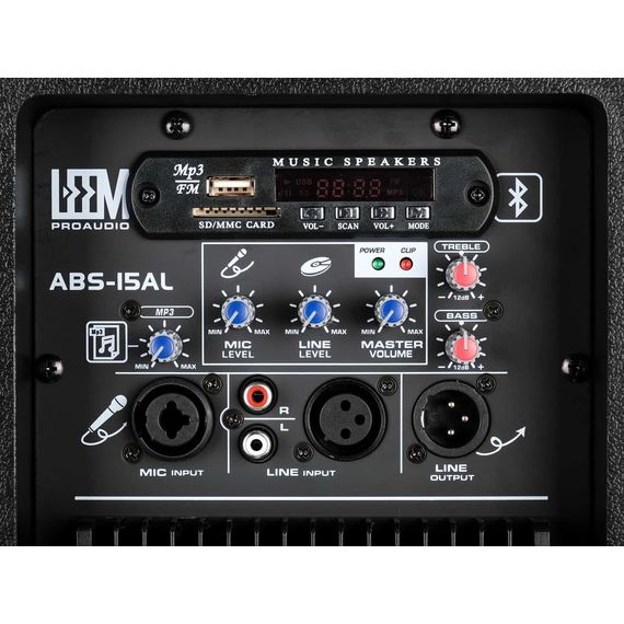 LEEM ABS-15AL Акустическая система активная, 300Вт, со светодиодной подсветкой