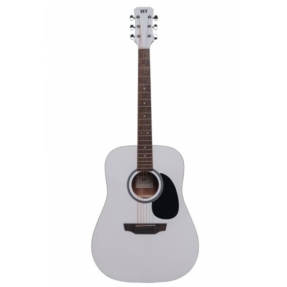 JET JD-257 WHS акустическая гитара, цвет белый, Форма корпуса: Dreadnought (вестерн),Верхняя дека: ель
