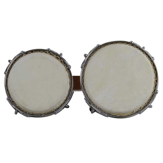 AP PERCUSSION CX-D120B-NL Бонго 6,5"*7,5", корпус махагон, мембрана кожа, обод 2мм, лаги 7 мм, фурнитура хром, цвет натуральный