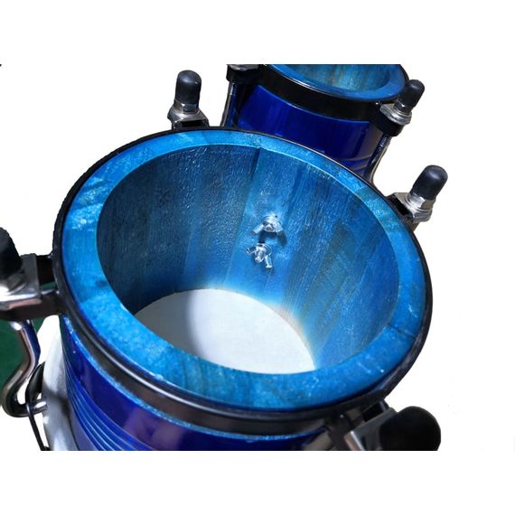AP PERCUSSION CX-D122B-BJ Бонго 6,5"*7,5", корпус махагон, мембрана кожа, обод 3мм, лаги 7 мм, фурнитура хром/черный, цвет BJ