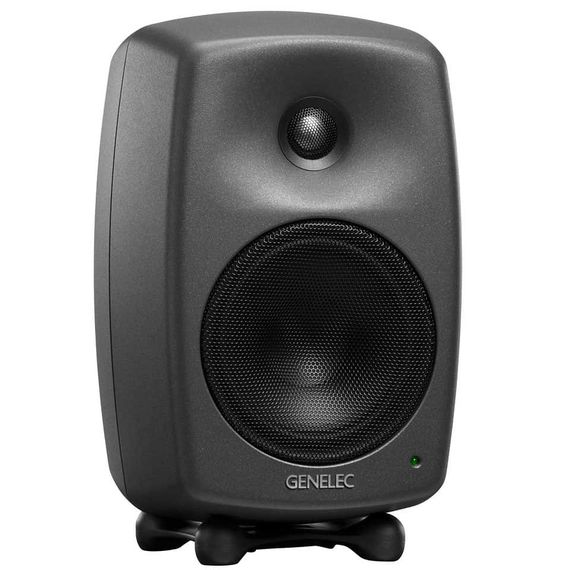 GENELEC 8030CP активный 2-полосный монитор, НЧ 5" 50Вт, ВЧ 0.75" 50Вт. Подставки. Темный