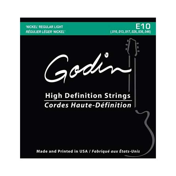 GODIN 008964 E-10 Комплект струн для электрогитары, 10-46, Regular Light