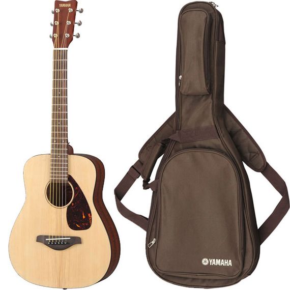 YAMAHA JR2 NATURAL акустическая гитара 3/4 с чехлом, дека ель, корпус махогон, гриф нато, накладка на гриф палисандр, колки хромированные