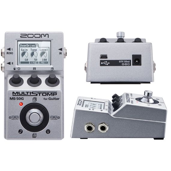 ZOOM MS-50G компактная мульти педаль эффектов для электрогитары/Без БП