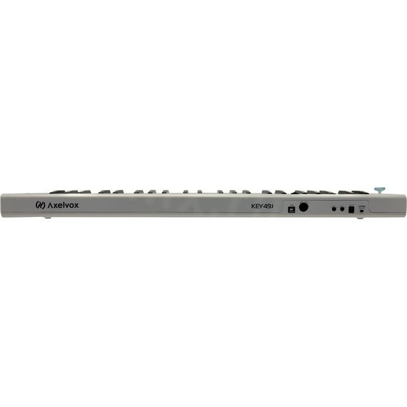 AXELVOX KEY49j white MIDI-клавиатура 4-октавная (49 клавиш) динамическая MIDI-клавиатура USB, 3 кнопки, джойстик (Pitch Bend и Modulation)