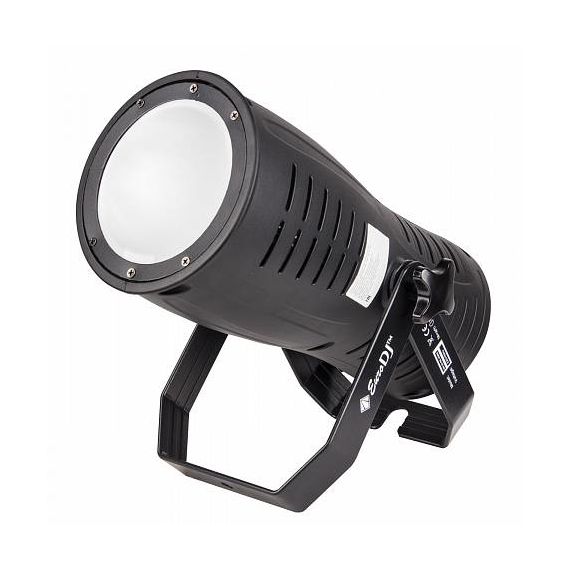 EURO DJ COB LED PAR-RGBWA II Светодиодный прожектор, RGBWA, черный алюминиевый корпус, MCD COB LED 200 Вт (5 в 1), угол раскрытия луча 25 градусов, DMX-512 (6, 8, 11 каналов), звуковая анимация, авто, Master/Slave