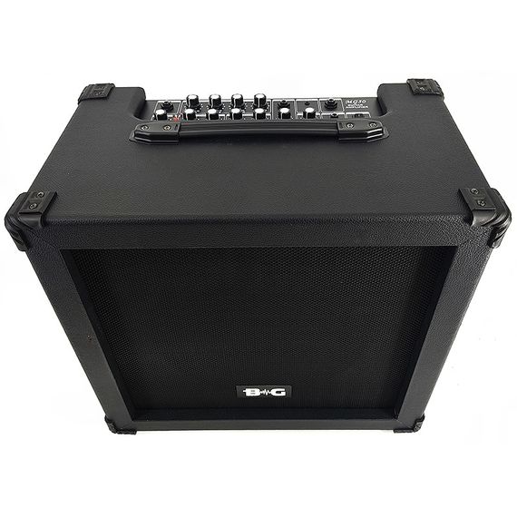 ​BG MG50 Усилитель гитарный комбо, 50 Вт, 12", Input, (Clean) Volume, Channel S/ W, (Drive) Gain, Level, Bass, Middle, MID-Freq, Treble, (effect) Chorus, Delay, MIC Input, AUX/MP3 Input Stereo and Headphone.