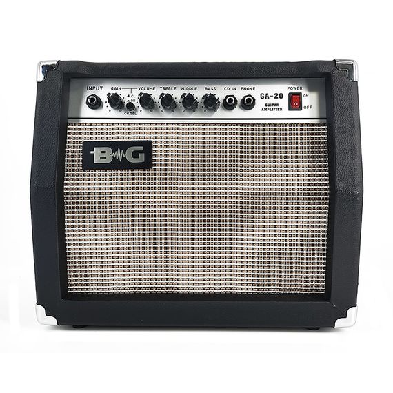 BG GA20 Усилитель гитарный комбо, 20 Вт, 6,5", : Input, Gain, Overdrive S/W Volume, Treble, Middle,