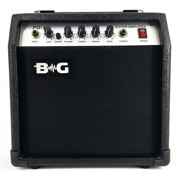 BG PG15 Усилитель гитарный комбо, 15 Вт, 6,5", Input, Gain, Boost switch, Volume, Treble, Middle, B