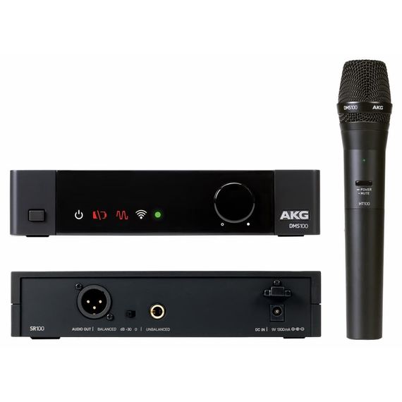 AKG DMS100 Vocal Set цифровая радиосистема с ручным передатчиком с динамическим капсюлем P5, диапазон 2,4ГГц
