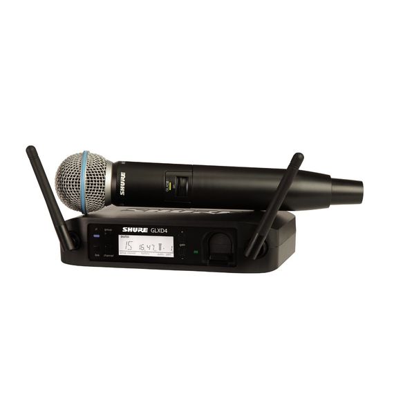 SHURE GLXD24E/B58 Z2 Цифровая радиосистема с ручным передатчиком динамическим суперкардиоидным Beta 58A, 2404-2478 МГц