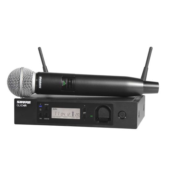 SHURE GLXD24RE/SM58 Z2 Цифровая рэковая радиосистема с ручным передатчиком динамическим кардиоидным SM58, 2404-2478 МГц