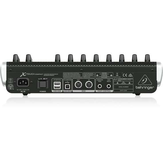 BEHRINGER X-TOUCH COMPACT универсальный MIDI контроллер, 9 моторизованных фейдеров, подключение - USB/MIDI