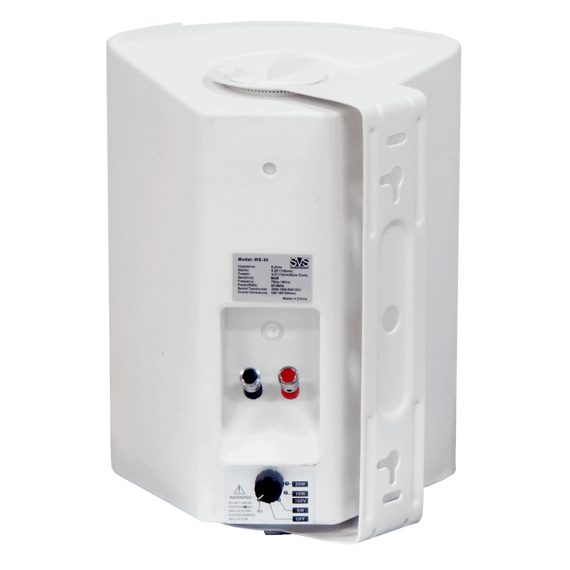 SVS Audiotechnik WS-30 White Громкоговоритель настенный, динамик 5.25", драйвер 0.5", 30Вт (RMS), трансформатор 20Вт-10Вт-5Вт-2.5Вт/100В, 8 Ом, 86 дБ, 80-18000 Гц, цвет белый, габариты: 185х163х244 мм