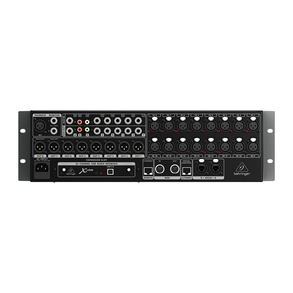 BEHRINGER X32 RACK цифровой микшер, рэковый 32 вх+8 возвратов, дисплей, 22 аналоговых вх/14 вых, 8FX