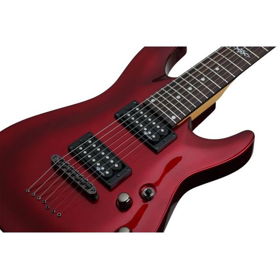 SCHECTER SGR C-7 M RED Гитара электрическая, 7 струн, корпус липа, гриф клен, лады 24 Medium