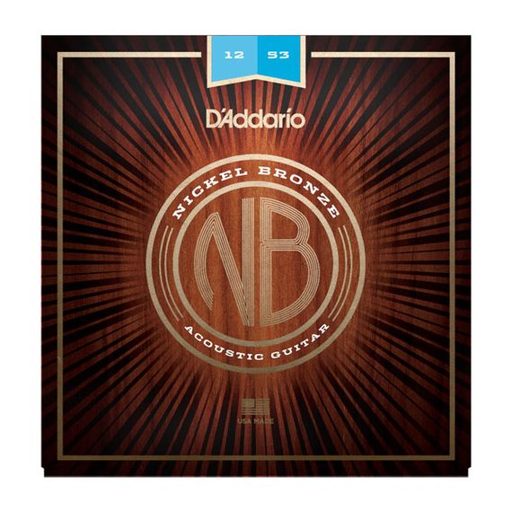 D'ADDARIO NB1253 Nickel Bronze Комплект струн для акустической гитары, Light, 12-53