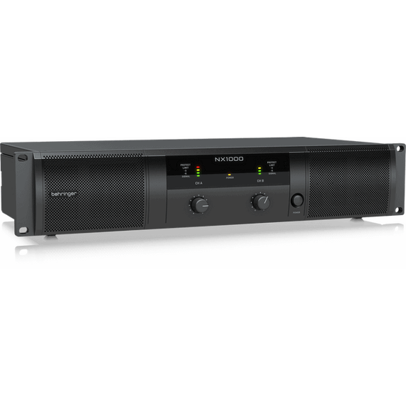 BEHRINGER NX1000 усилитель 2-канальный. Мощность пик. 2 x 500Вт•2Ω/300Вт•4Ω/160Вт•8Ω, мост 1000Вт•4Ω/620Вт•8Ω, Speakon/комбо-XLR, кроссовер