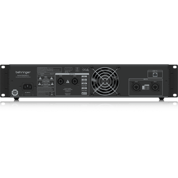 BEHRINGER NX1000D усилитель 2-канальный. DSP Мощность пик. 2 x 500Вт•2Ω/300Вт•4Ω/160Вт•8Ω, мост 1000Вт•4Ω/620Вт•8Ω, Speakon/комбо-XLR, кроссовер