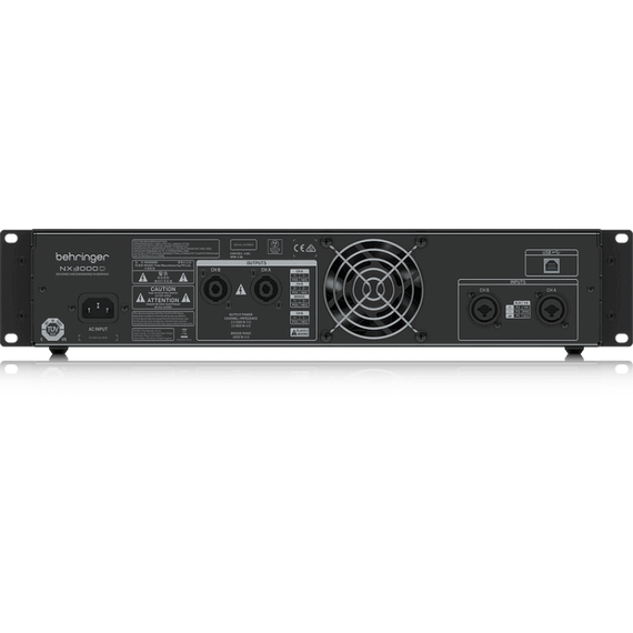 BEHRINGER NX3000D усилитель 2-канальный. DSP Мощность пик. 2 x 1500Вт•2Ω/900Вт•4Ω/440Вт•8Ω, мост 3000Вт•4Ω/1500Вт•8Ω, Speakon/комбо-XLR, кроссовер