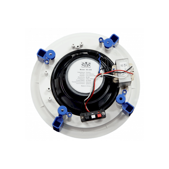 SVS Audiotechnik SC-206 Громкоговоритель потолочный 6.5", 15/30 Вт, 8 Ом, 70/100В, 86дБ, 70-18000Гц, монтажное отверстие диам 202мм, габариты: диаметр 233мм, высота 95мм