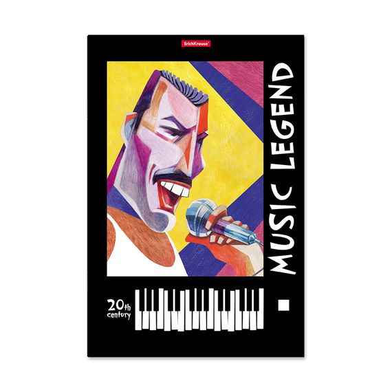 ERICH KRAUSE 53134 Тетрадь для нот А4 вертикальная 24л мелов "Music Legend", вертикальная ориентация